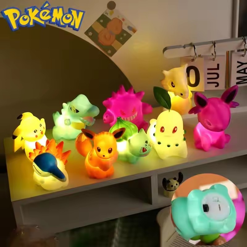 Pokemon Gengar Pikachu Anime Atmosfera Lâmpada Crianças Bonito Ornamentos De Mesa Sala Estar Quarto Presente Aniversário