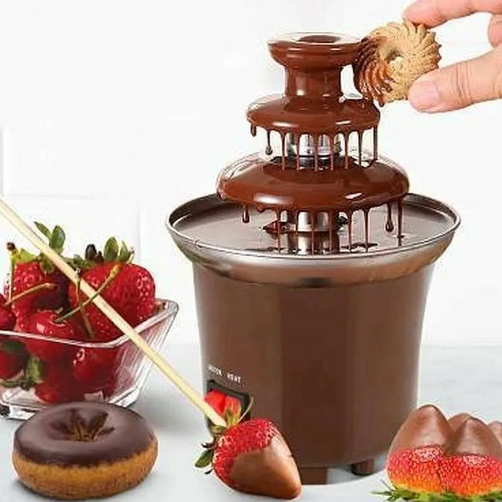 Fonte Chocolate Cascata Fondue Maquina Elétrica Tomada Torre 3 Andares