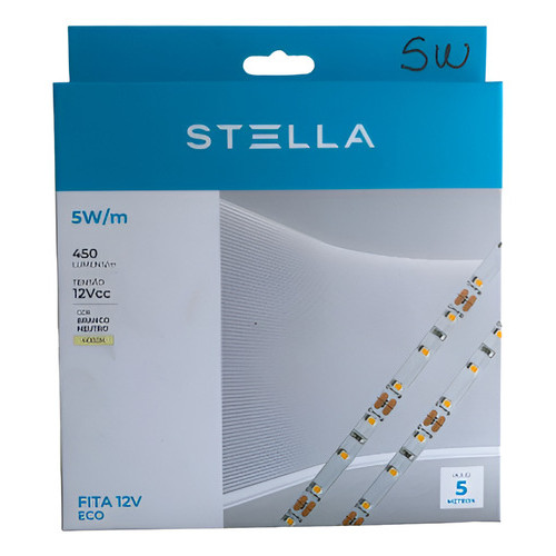 Fita De Led Stella 5w 12vcc Branco Neutro 4000k Sth7804/40