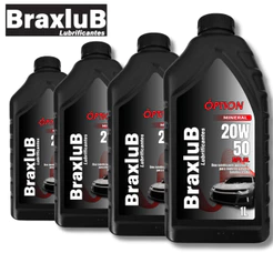 KIT 4 LITROS 20W50 MINERAL BRAXLUB
