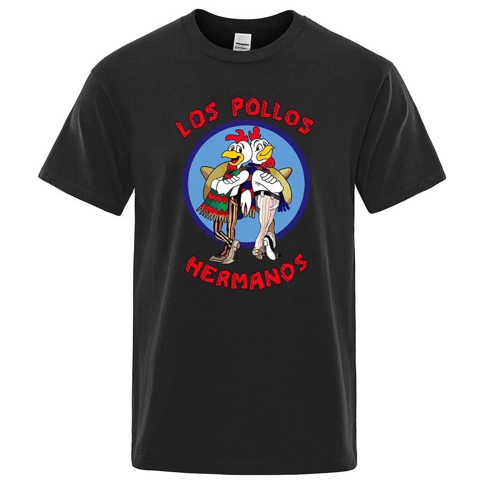 Camiseta Série Breaking Bad Los Pollos Hermanos Camisa 100% Algodão Alta Qualidade