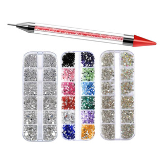 Decoração de Unhas com Strass – Kit 3 Estojos e Caneta Pega Strass em Oferta na Shopee