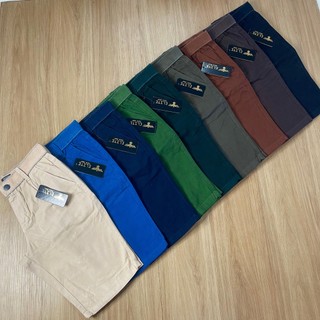 Bermuda Brim Sarja Masculina Lisa Tecido 100% Algodão Bermuda Sarja Masculino