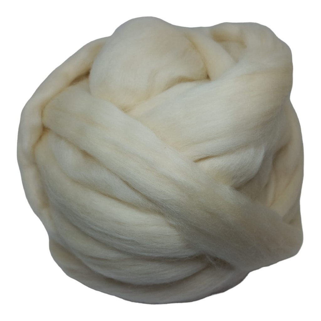 Lã Natural Penteada Crú - 100 gramas em Oferta na Shopee