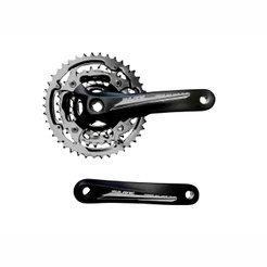 Pedivela Triplo 170mm 42-32-22D Alumínio Sunforward Ponta Quadrada Preto-33420S