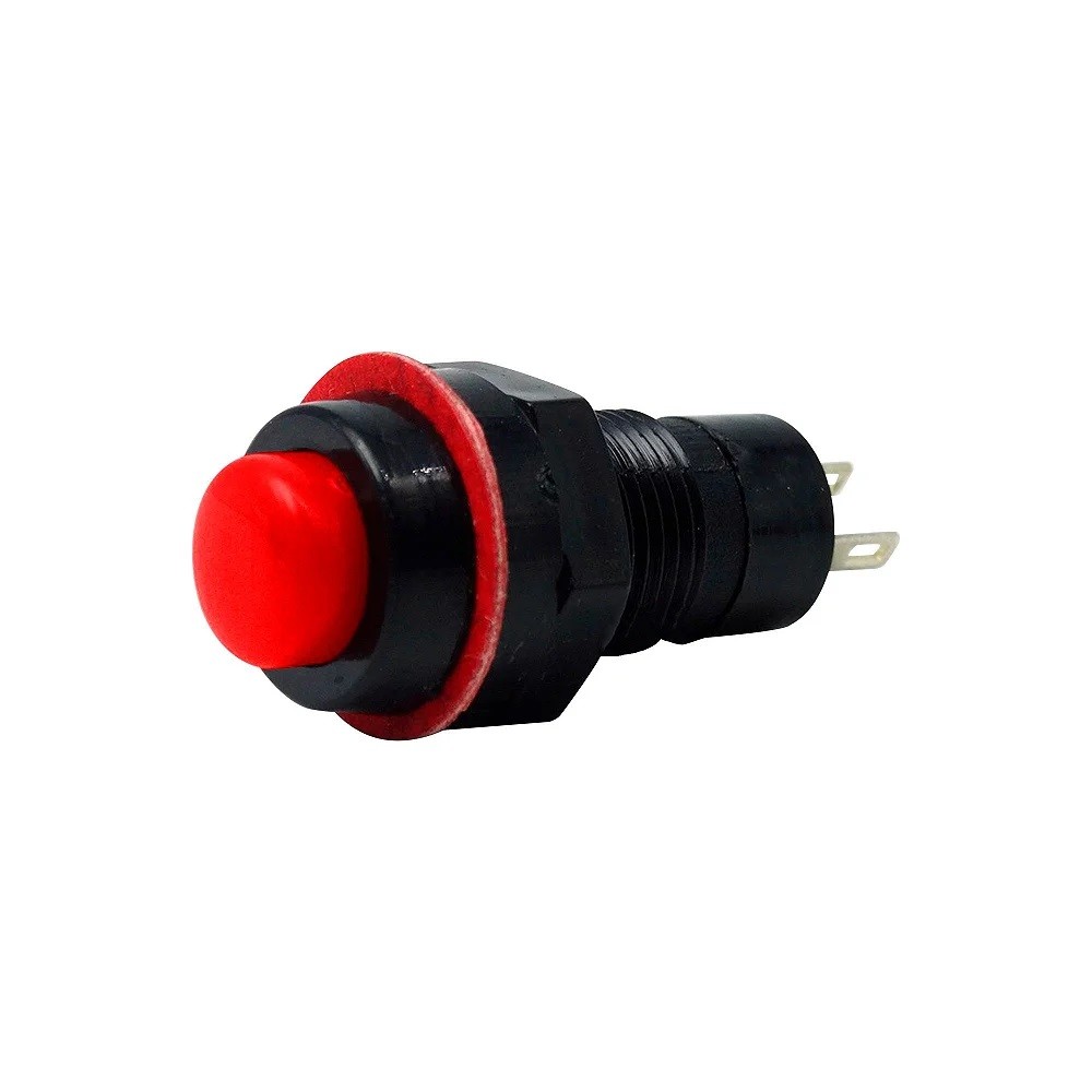 Chave Botão DS 213 Knob Vermelha Sem Trava