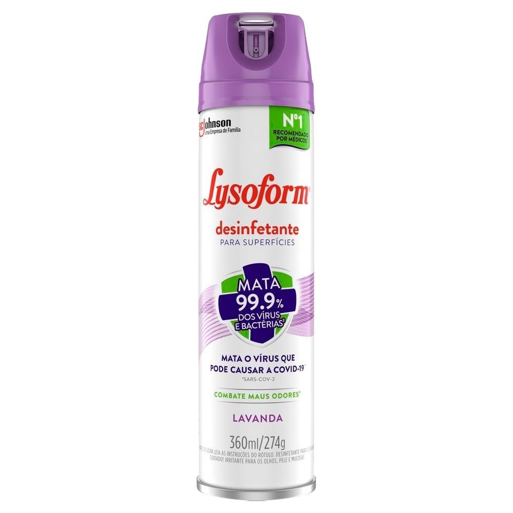 Desinfetante Lysoform Aerosol Lavanda 360ml em Oferta na Shopee