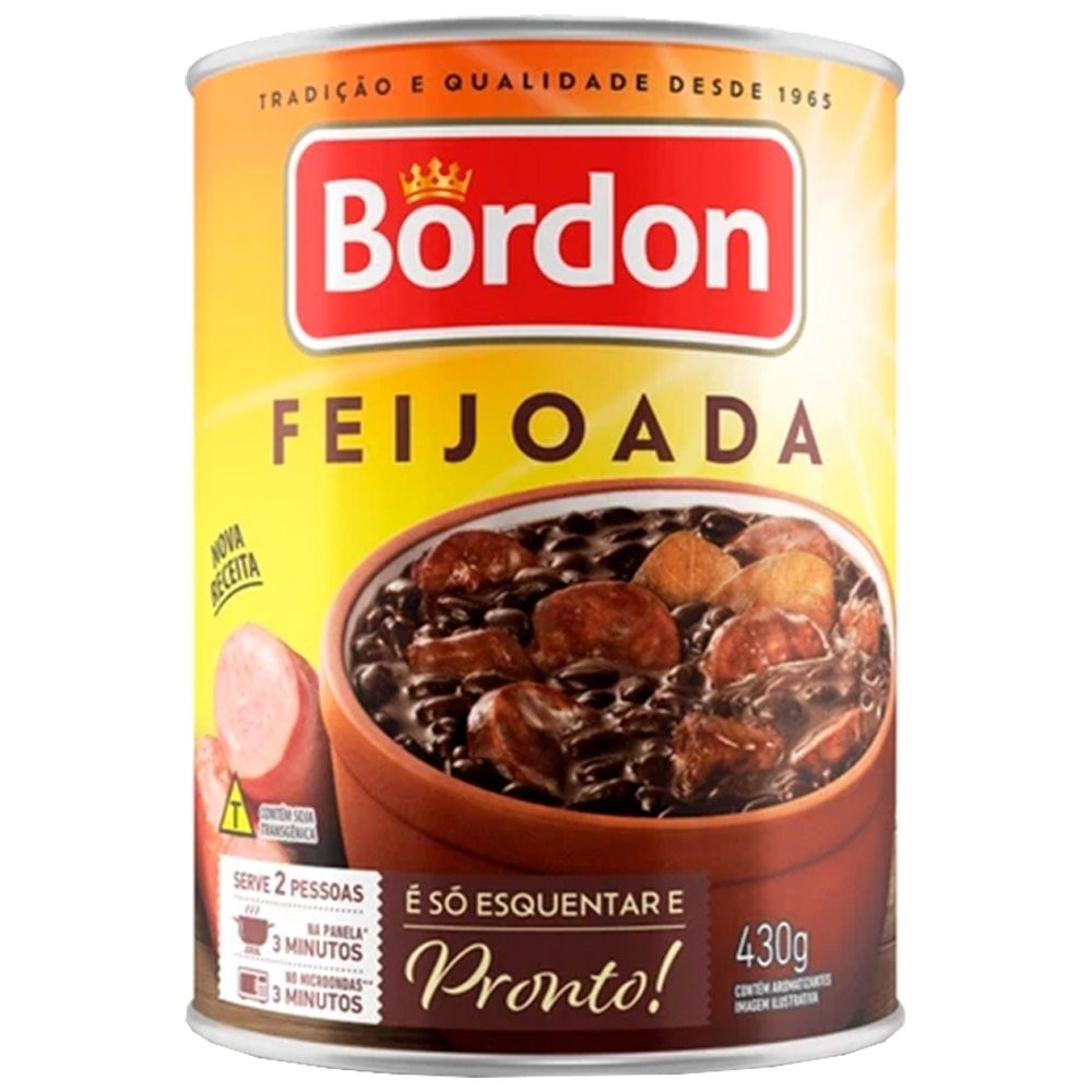Feijoada Bordon Lata 310g - Embalagem com 24 Unidades - Food & Beverages