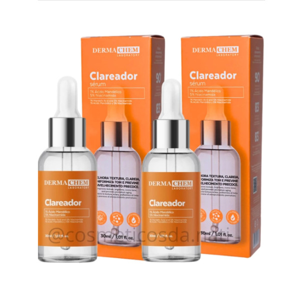 Kit 2  Serum Clareador de Melasma e Manchas Cuidados com a Pele Dermachem Skin Car em Oferta na Shopee