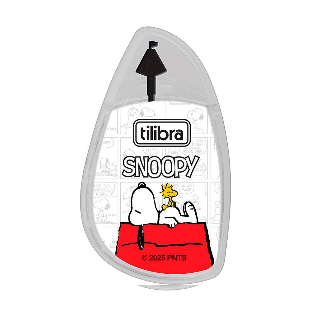 Corretivo em fita Snoopy 5mm X 5m Tilibra em Oferta na Shopee