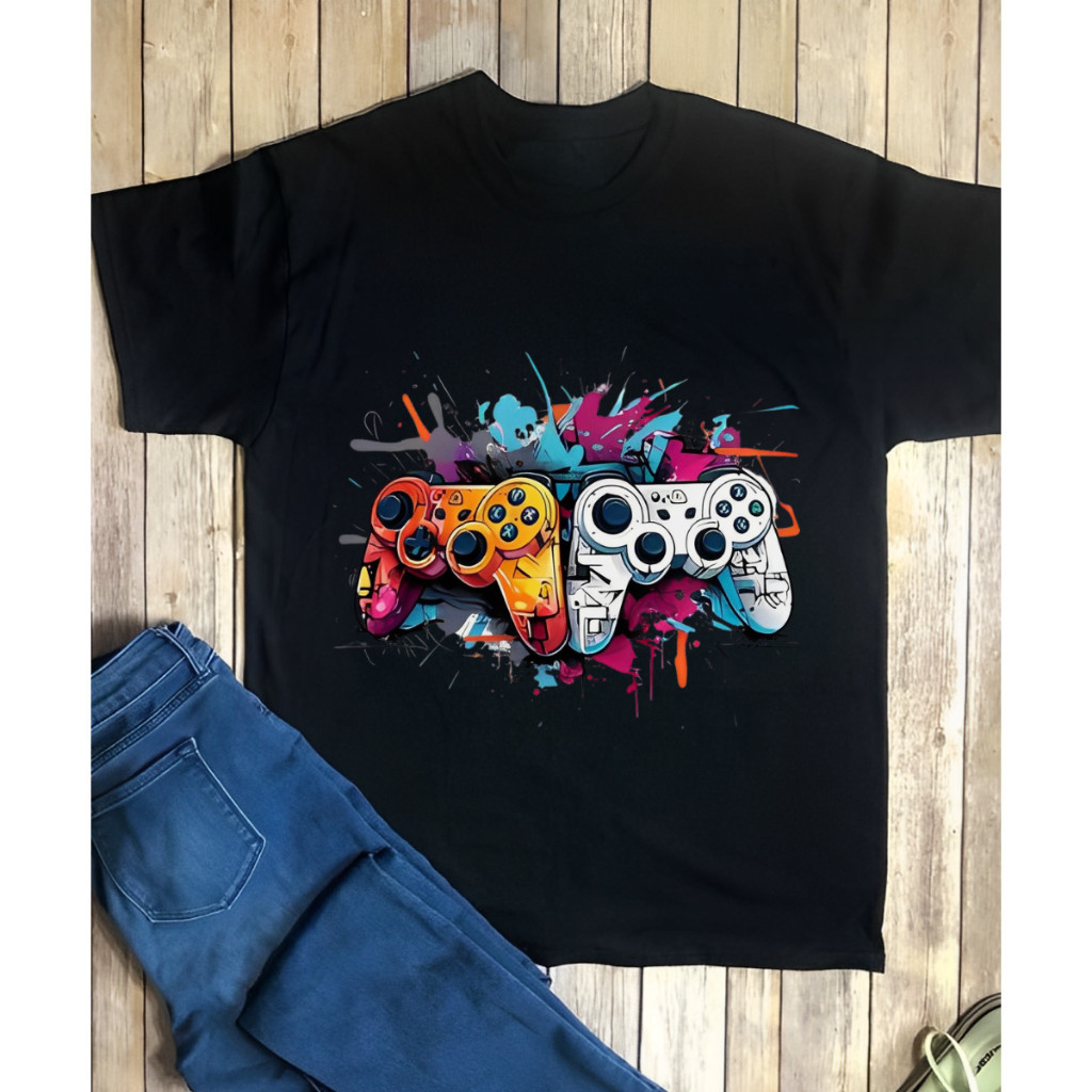 Camiseta Masculina Infantil  100%Algodão Estampada Estilo Gamer Moda Kids 02 ao 16