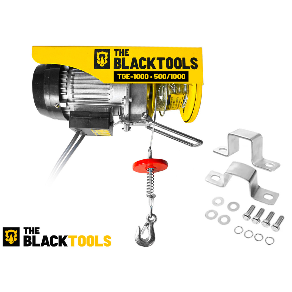Guincho Coluna Talha Elétrica 2000w 500/1000kg Elevação Até 12m Tge-1000 The Black Tools em Oferta na Shopee