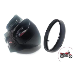 Conjunto Trio Carcaças Painel + Aro Farol Preto Twister 2001 2002 2003 2004 2005 2006 2007 2008