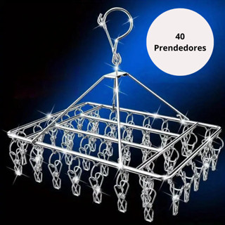 Varal 40/30/20 Clips Inox Prendedores Pratico E Retrátil Cabide Para Roupas Intimas Para Pequenas em Oferta na Shopee
