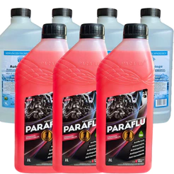 kit 3 paraflu concentrado rosa mais 4 aguas desmineralizada