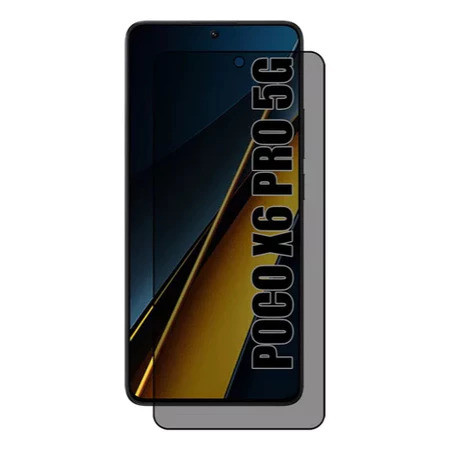 Kit Capa Transparente + Película 3D Privacidade + Suporte de Anel para Xiaomi Poco X6 Pro