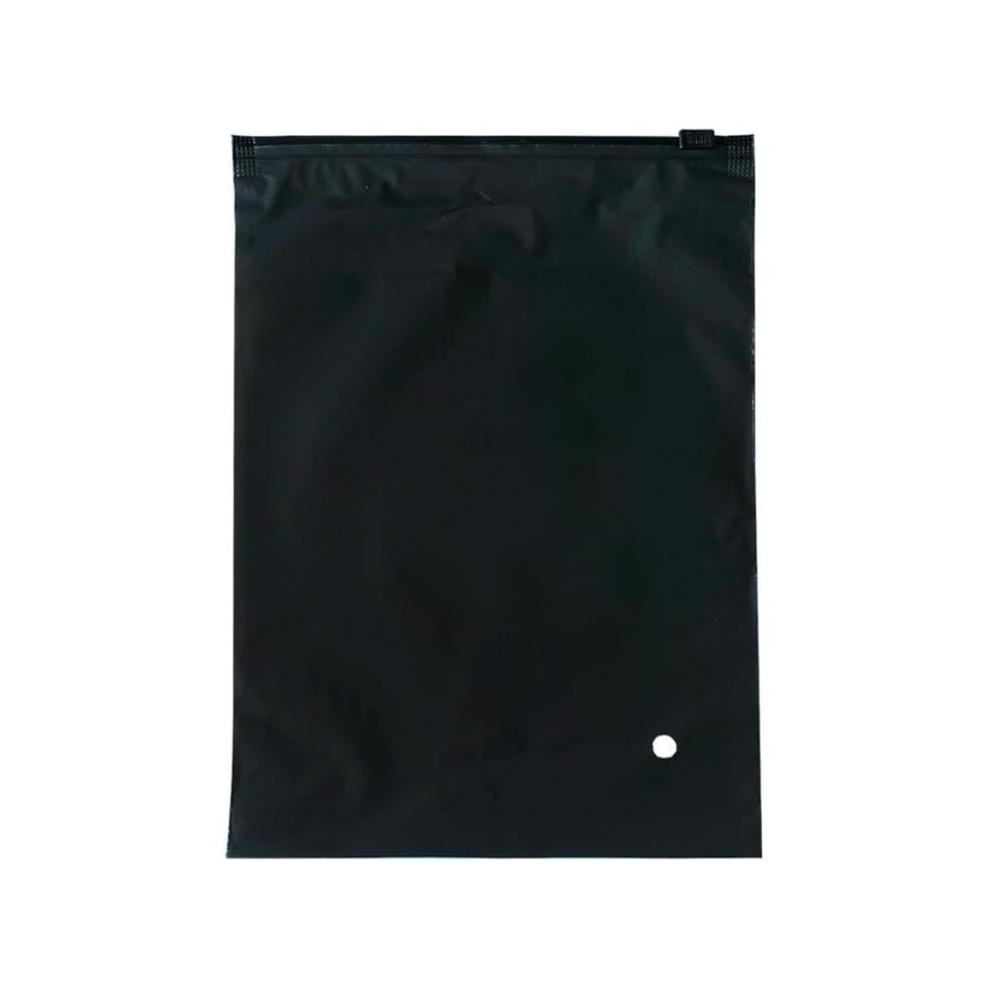 Saco Ziper Preto Com Furo - Preto Fosco - 25x35cm - 50 unidades - Rizzo - Home & Living