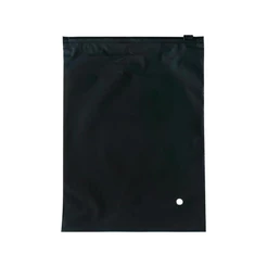 Saco Ziper Preto Com Furo - Preto Fosco - 25x35cm - 50 unidades