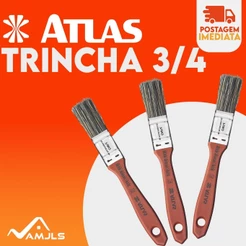 Kit 3 Trincha 3/4 Atlas 395/2