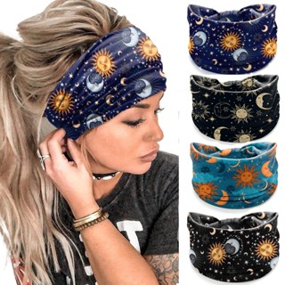 Acessórios De Cabelo Da Moda De Abas Largas Boêmio yoga Tecido Bandana Antitranspirante Absorvente De Suor Algodão Elást em Oferta na Shopee