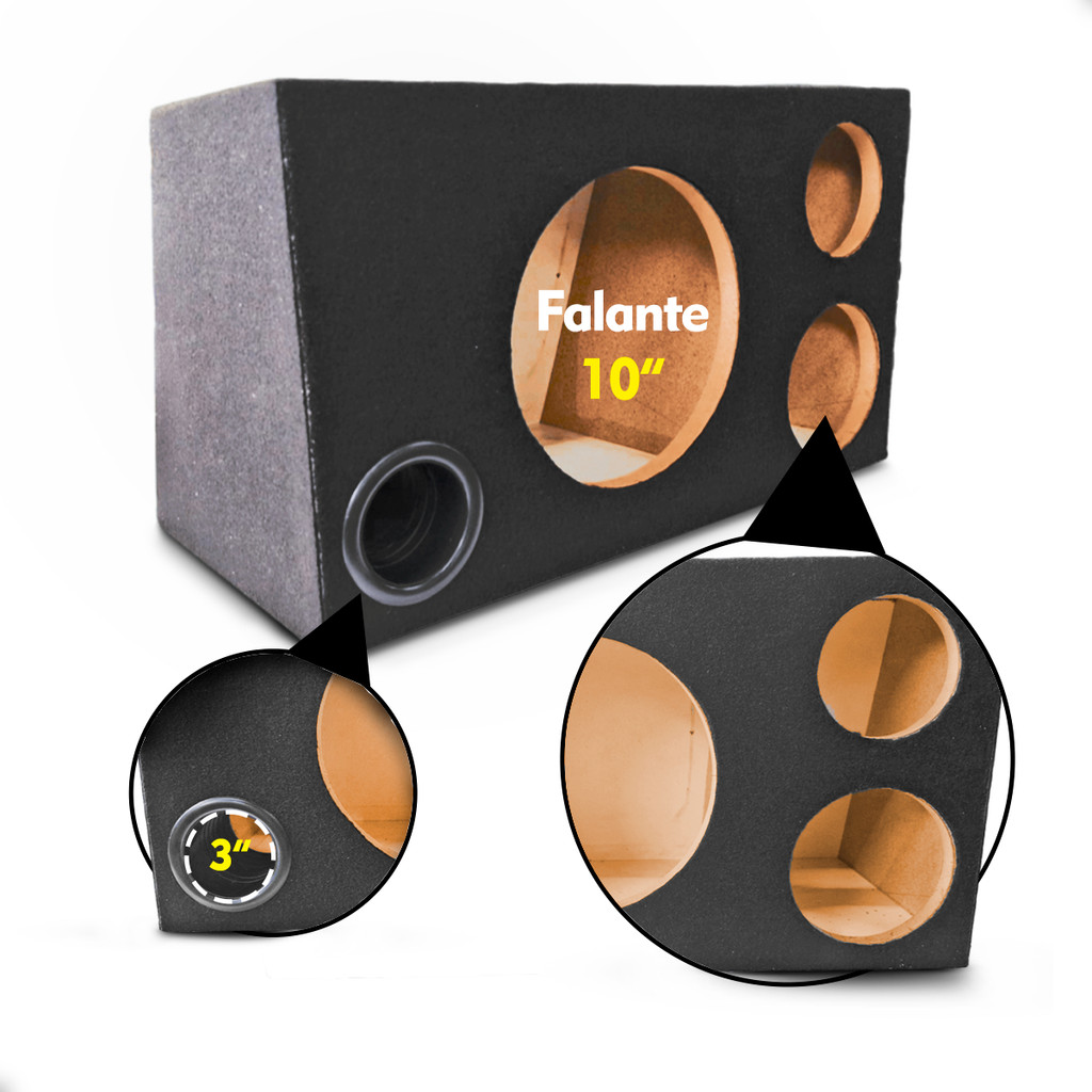 Caixa Som Vazia Trio 10 Polegadas Dutada C/ Divisória MDF 100% 15mm 38 Litros em Oferta na Shopee