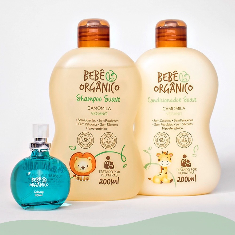 KIT BANHO DO BEBE: Shampoo + Condicionador + Colônia Suave Orgânica - 430 ml — imagem 2 de 2