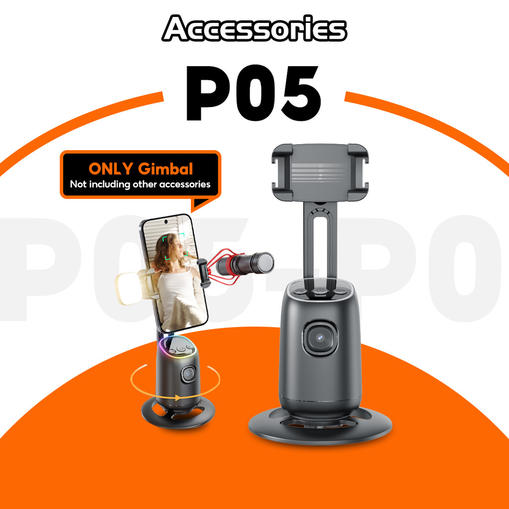 Interface Inteligente De Sapata Fria Dupla P05 AI 360 ° Gimbal De Rastreamento Facial em Oferta na Shopee
