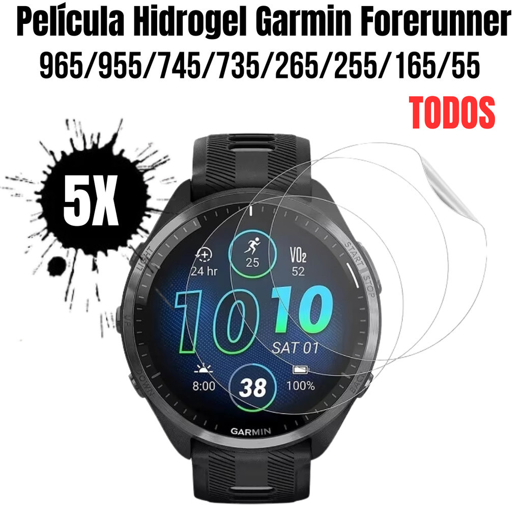 Película Nano Gel Para Relogo Garmin Forerunner 965 955 745 645 265 255 620 630 225 230 235 165 155 55 45 35