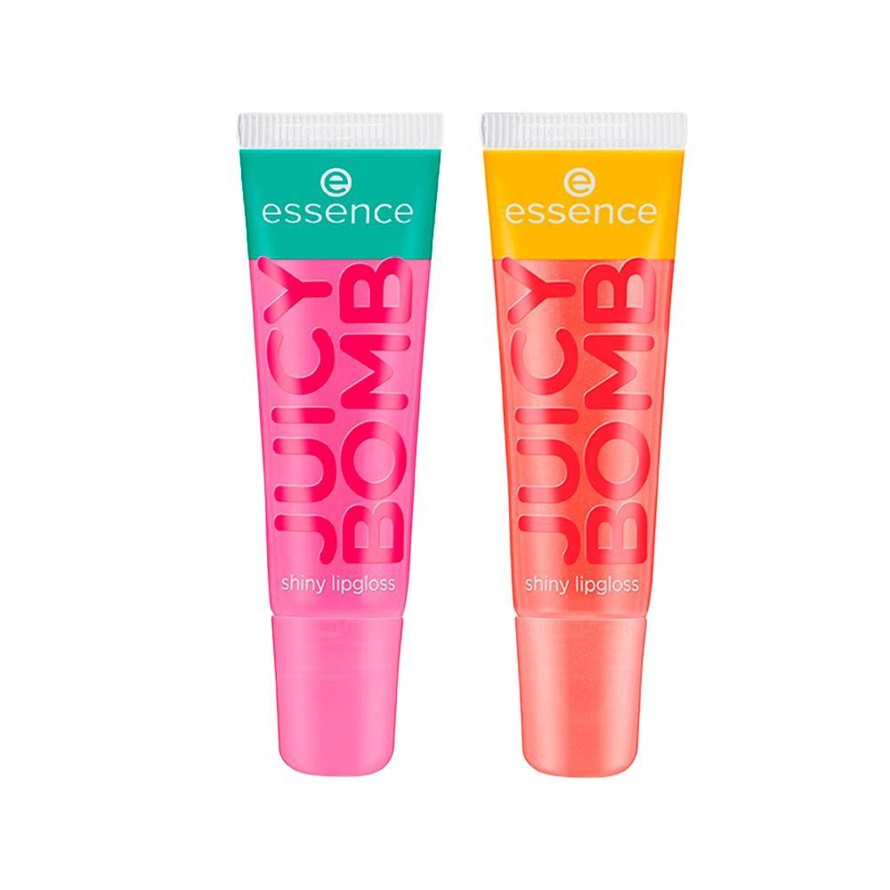 Kit Essence Gloss Labial Líquido Cintilante Juicy Bomb 102 Witty Watermelon 10ml + Gloss 103 Proud Papaya 10ml - Beauty
