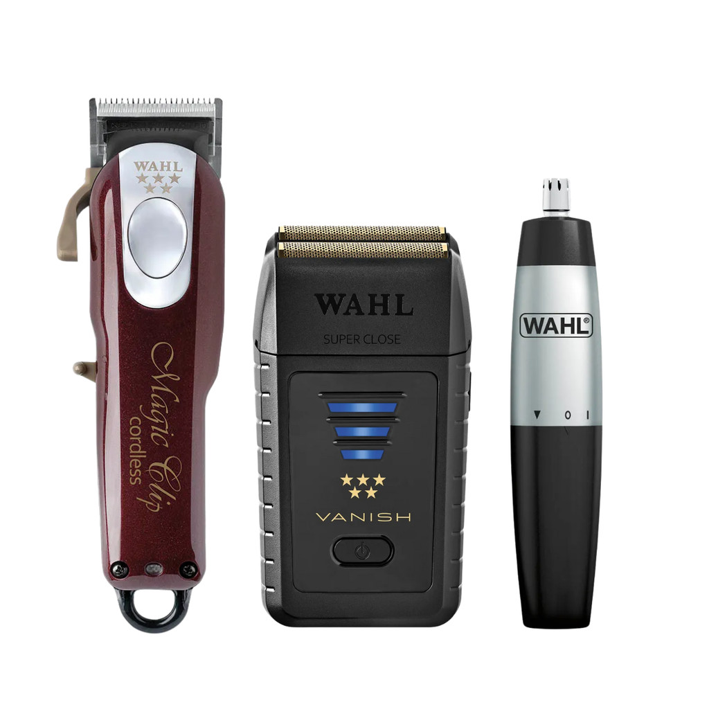 Kit Wahl Original Barbearia Magic Clip Vanish Nasal Trimmer Maquina de Corta Cabelo Acabamento Barba