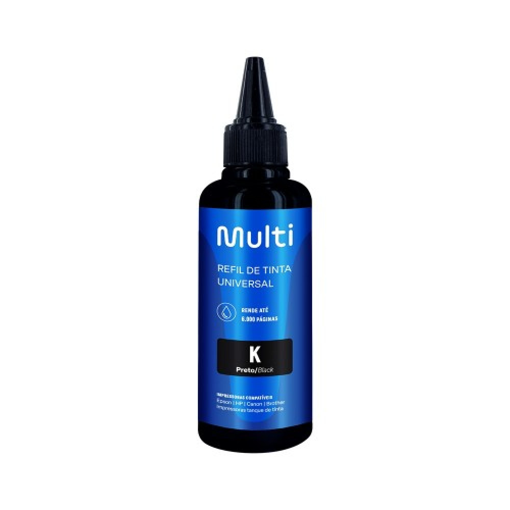 Refil de Tinta Universal 100ml Preto - RF017 em Oferta na Shopee