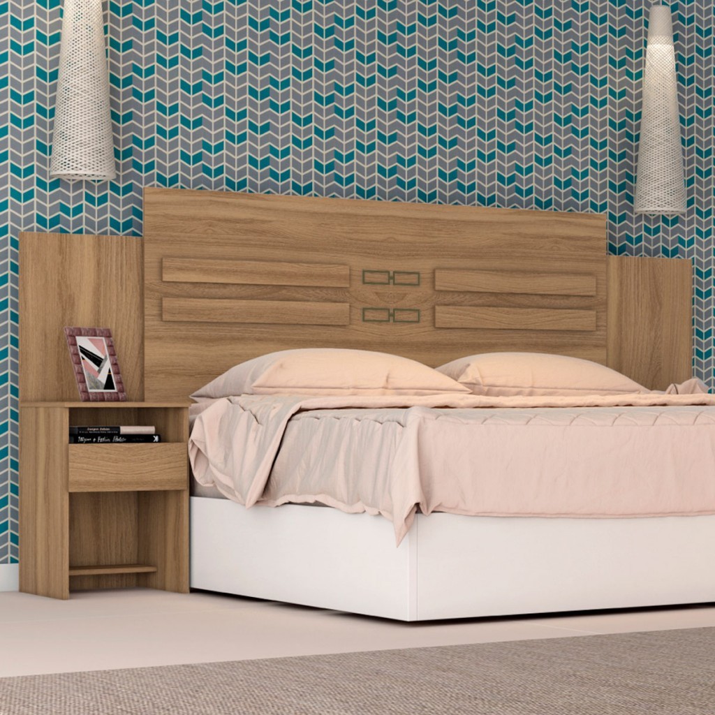 Cabeceira Casal Manila 2 Gavetas - Pnr Móveis em Oferta na Shopee