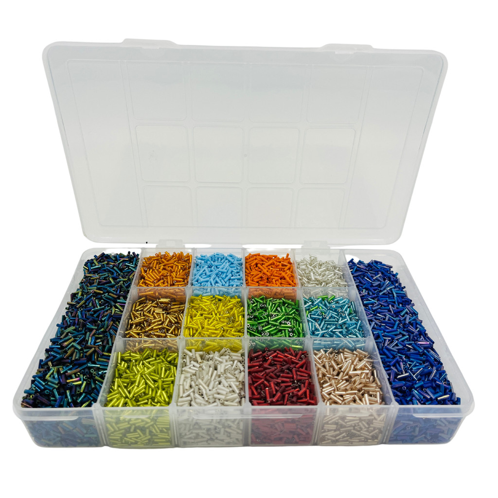 Kit Miçanga Canutilho 14 Cores 7mm 18000pçs +Caixa Divisória em Oferta na Shopee