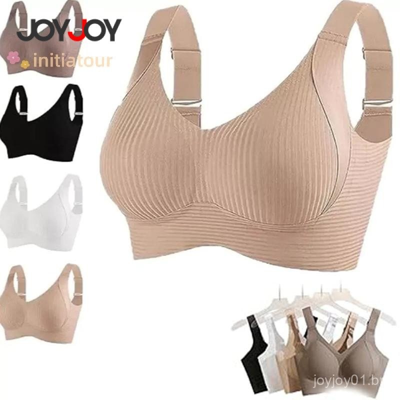 Joyjoy Initiatour 2025 Lingerie Feminina Sem Costura Estilo Fino Grande Peito Pequeno Plus Size Sutiã Removível Antiderr