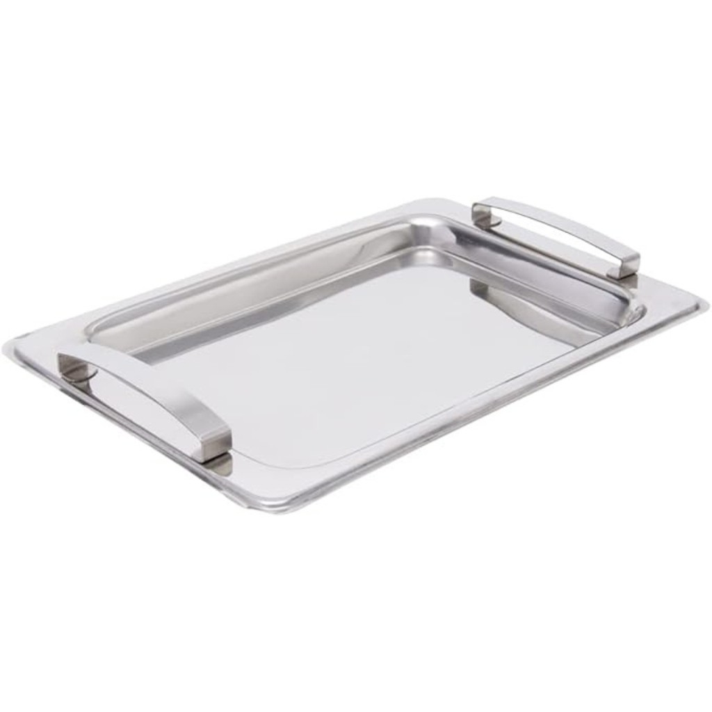 Bandeja Em Inox Retangular Com Alça Delhi 6276 Mimo Style em Oferta na Shopee