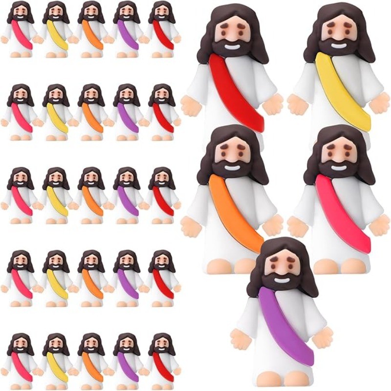 Estátuas De Jesus Em Miniatura-Figuras Religiosas De Mesa De PVC-Enfeites De Boneca De Personagem Estatueta De Desenho A em Oferta na Shopee