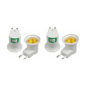 Kit com 4 Soquetes E27 Bocal Lâmpada Tomada Chave Liga Desliga tomada de lampada em Oferta na Shopee