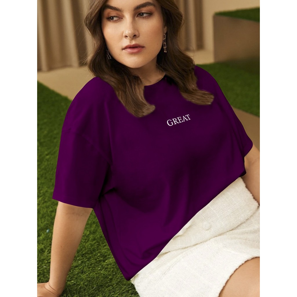 Camiseta Oversized Plus Size Estilosa Tecido Confortável T Shirt Streetwear Unissex Soltinha Blusa