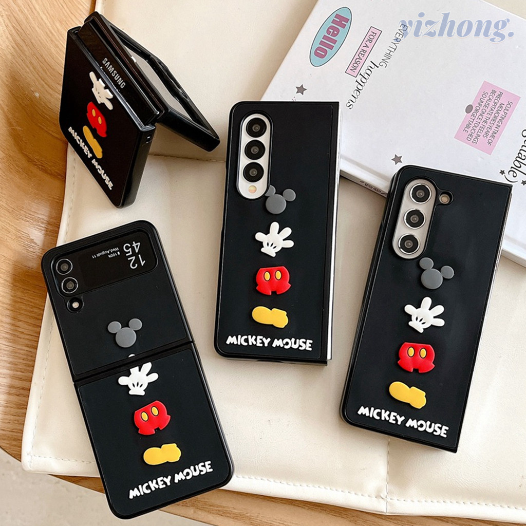 Para Samsung Z Fold 3 4 5 6 7 Flip Lovely 3D Cartoon Mickey Mouse Padrão À Prova De Choque TPU Macio Anti-Riscos Capa De em Oferta na Shopee