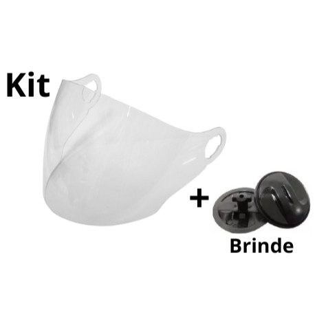 Kit Original Viseira Cristal Pro Tork New Liberty 3 + Brinde Reparos Laterais (1Par) em Oferta na Shopee