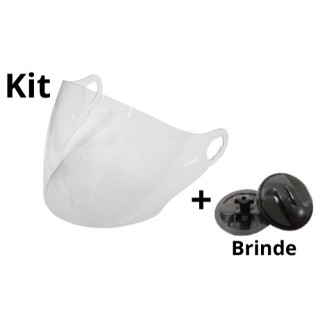 Kit Original Viseira Cristal Pro Tork New Liberty 3 + Brinde Reparos Laterais (1Par) em Oferta na Shopee