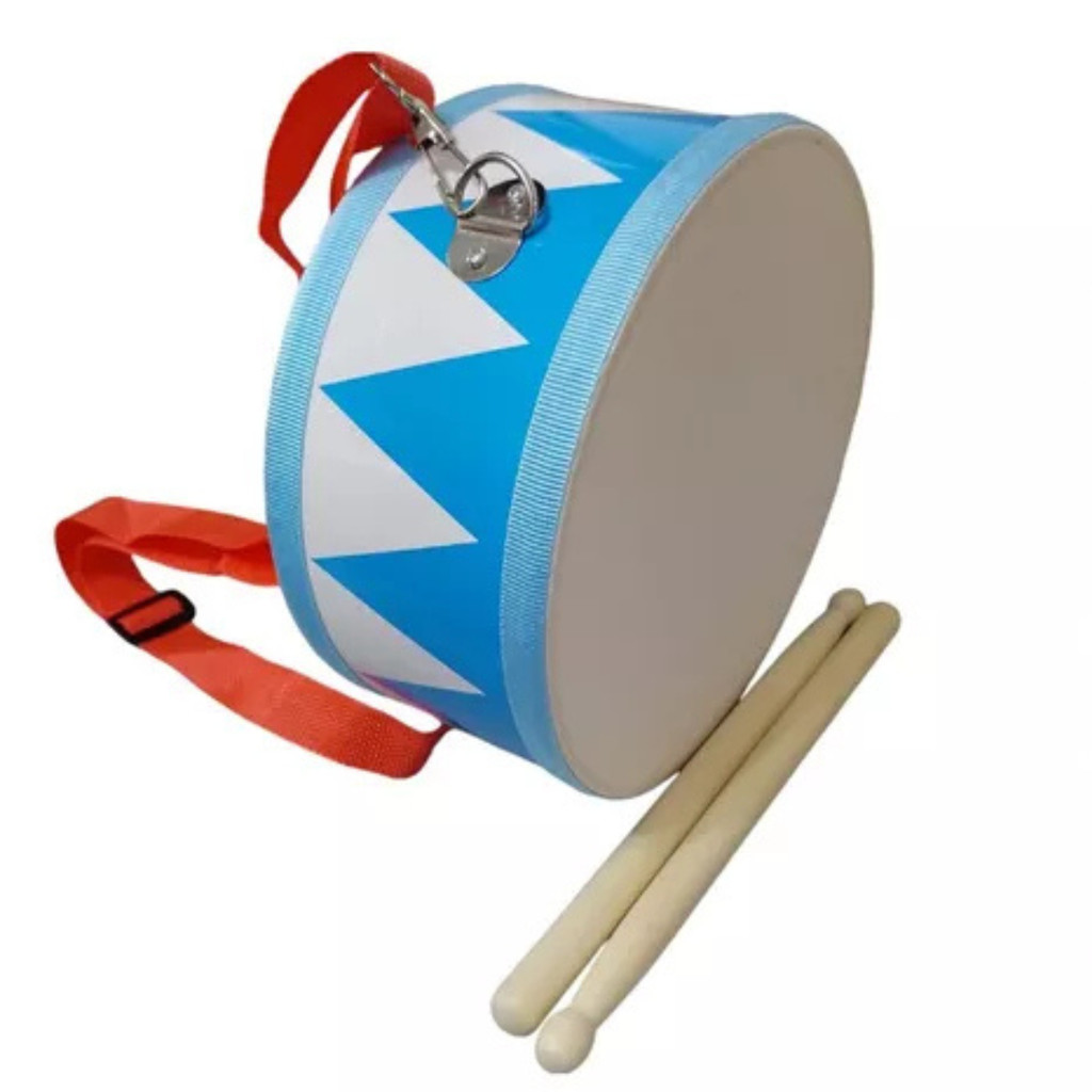 Tambor Infantil 20x10 Azul Com Baqueta E Correia Liverpool