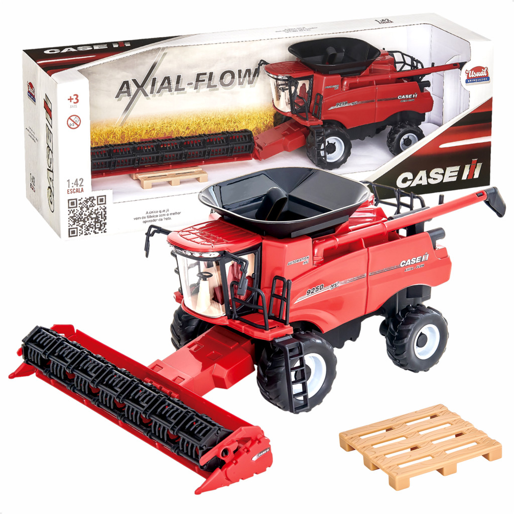 Colheitadeira De Grãos Case Brinquedo Axial-Flow 9250 Miniatura Trator
