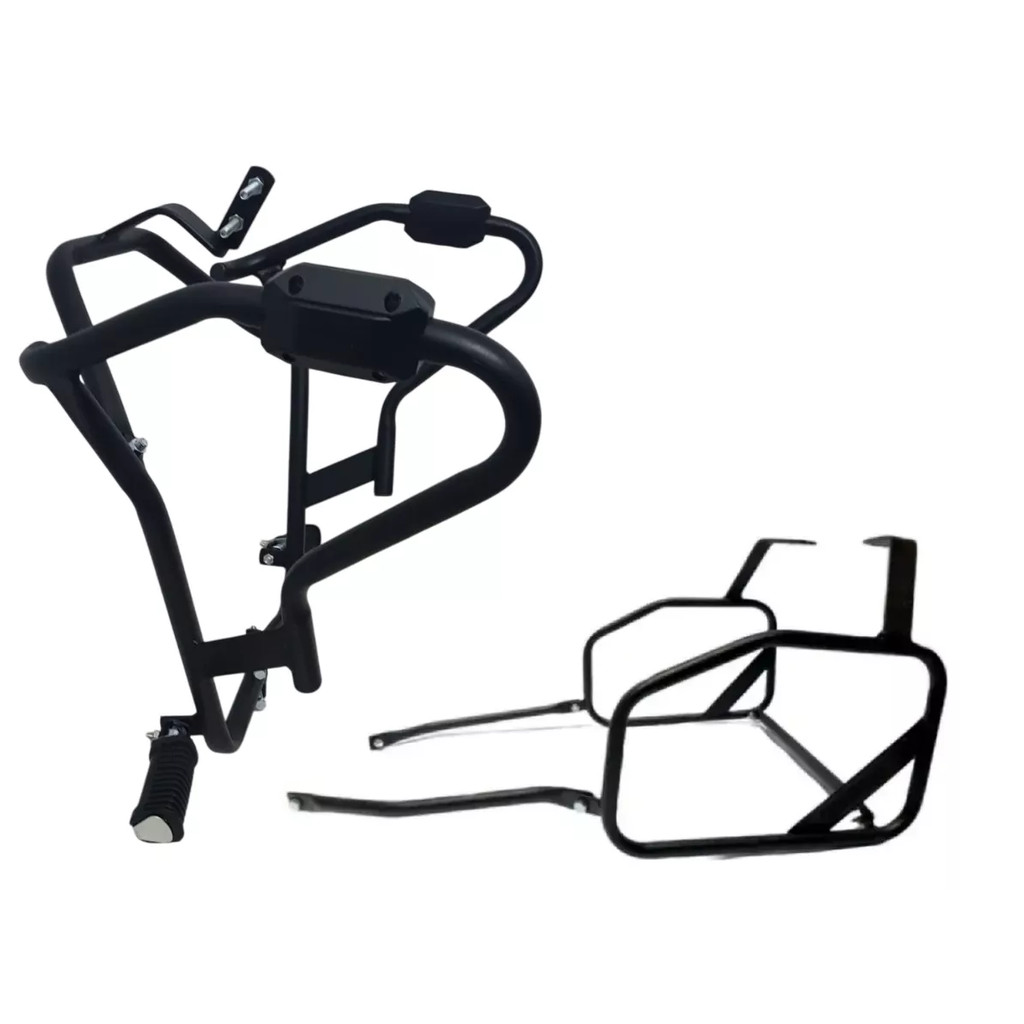 Kit XRE 190 2025 Protetor Carenagem Tanque Motor Mata Cachorro + Afastador Alforges Lateral