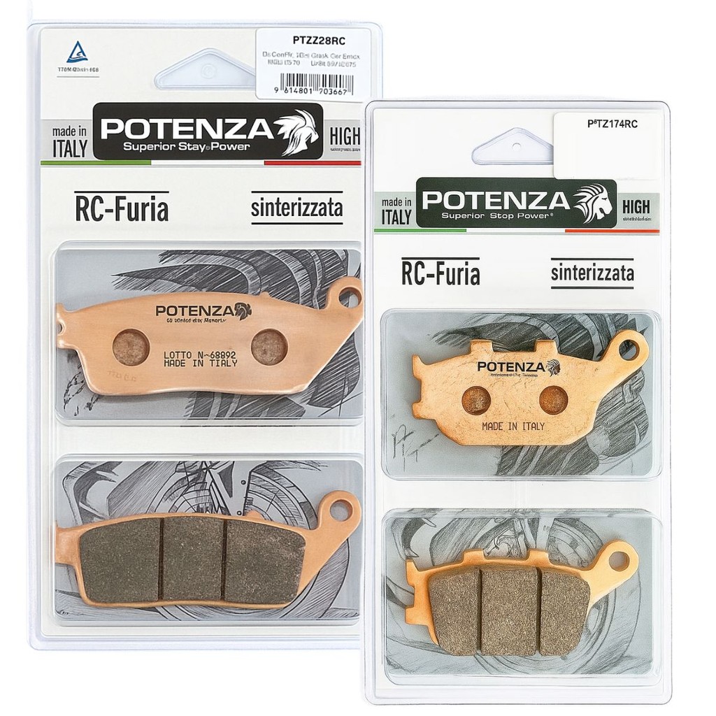 Kit Pastilhas de Freio Cb 500x / Cb 500f / Nc 750x Potenza Sinterizada Rc Furia em Oferta na Shopee