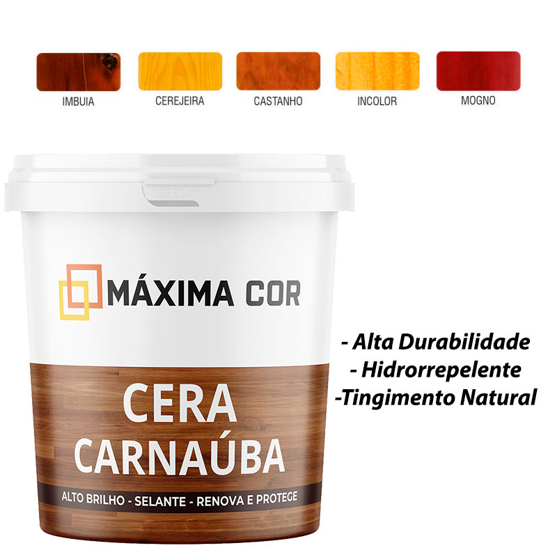 Cera de Carnaúba Para Madeira e Assoalho MaximaCor 450ml