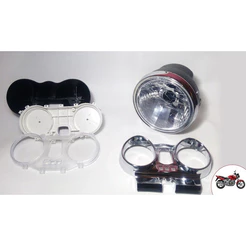 Conjunto Completo Carcaça Painel Twister Cromada + Farol Aro Cromado 2001 2002 2003 2004 2005 2006 2007 2008