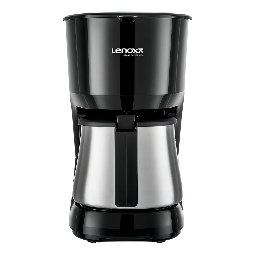 Cafeteira Elétrica Lenoxx Grand Coffee PCA 035 Semi Automática Preta Com Filtro - Cafeteira De Filtro 15 Cafés Rápida
