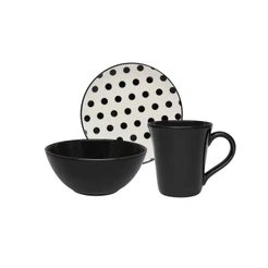 Jogo Lanche 3 Peças Oxford Stripes And Dots