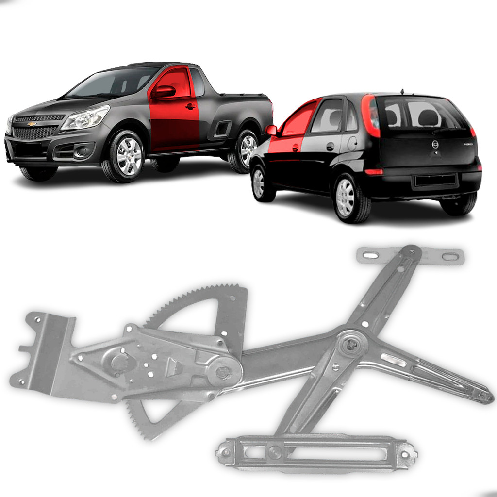 Máquina de Vidro Elétrico Porta Dianteira Esquerda Corsa 2002-2012 Montana 2003-2010 Usa Mootr de lado Invertido em Oferta na Shopee